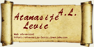 Atanasije Lević vizit kartica